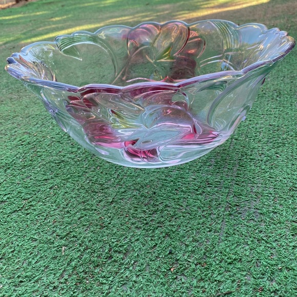 Mikasa Dining Mikasa Lily Flower Lead Crystal Salad Bowl Chips